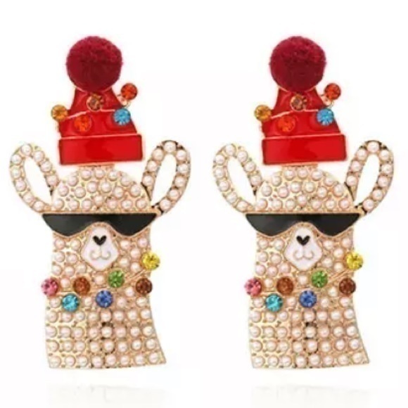 Holiday Jewelry - Llama Drop Earrings